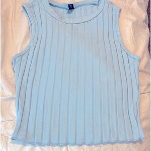 Cropped/Ribbed Fitted Halter Tank
